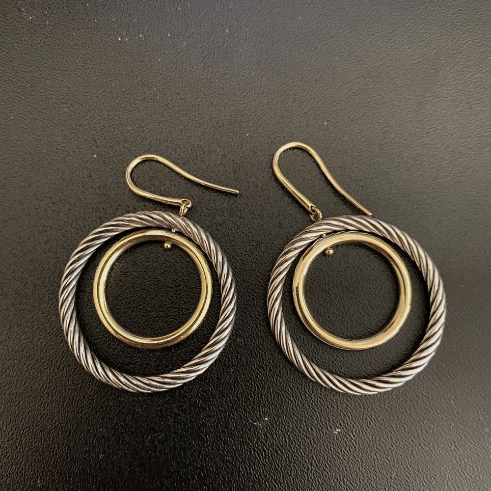David Yurman  Drop Hoop Earrings